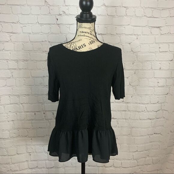 Ann Taylor LOFT Women Black Blouse size small - Picture 1 of 7